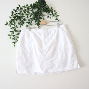 Lands' End Women's Lined White Nylon Skort Size 16